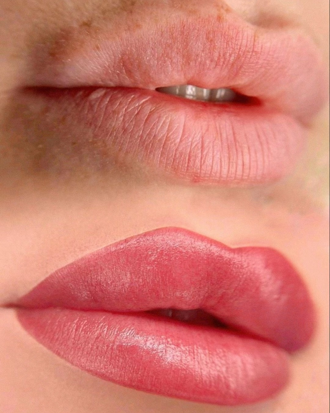 Comparativa de micropigmentación de labios